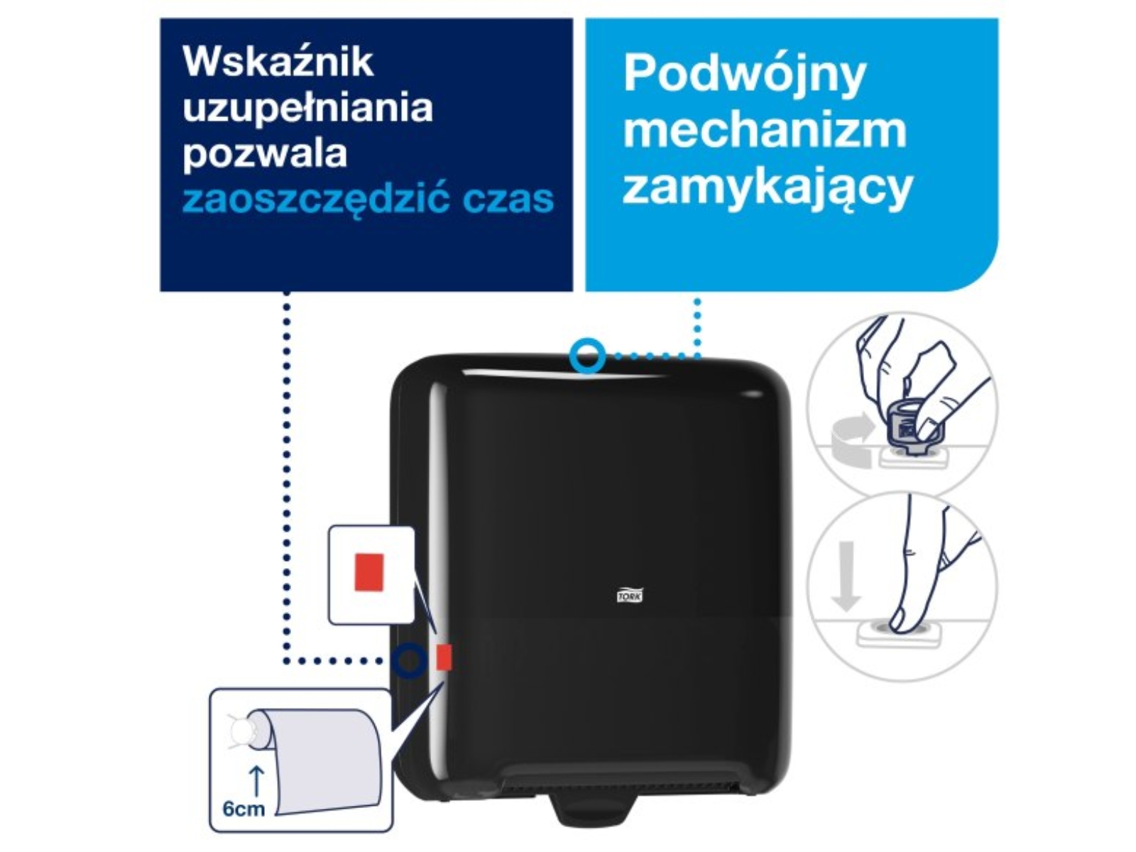 Dozownik H1 Tork Matic 551008 Black
